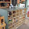 Open Studio member's tool and clay storage